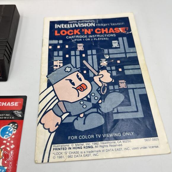 Lock 'N' Chase (Intellivision, 1982) - Complete In Box - Picture 2 of 9